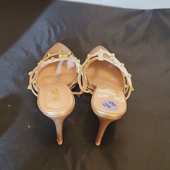 BRAND NEW ACATA DROOLOVER RIVET CASUAL BUCKLE STRAP FASHION POINTED TOE LOW HEEL - Picture 6 of 14